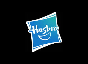 Hasbro logo with a smiling face.